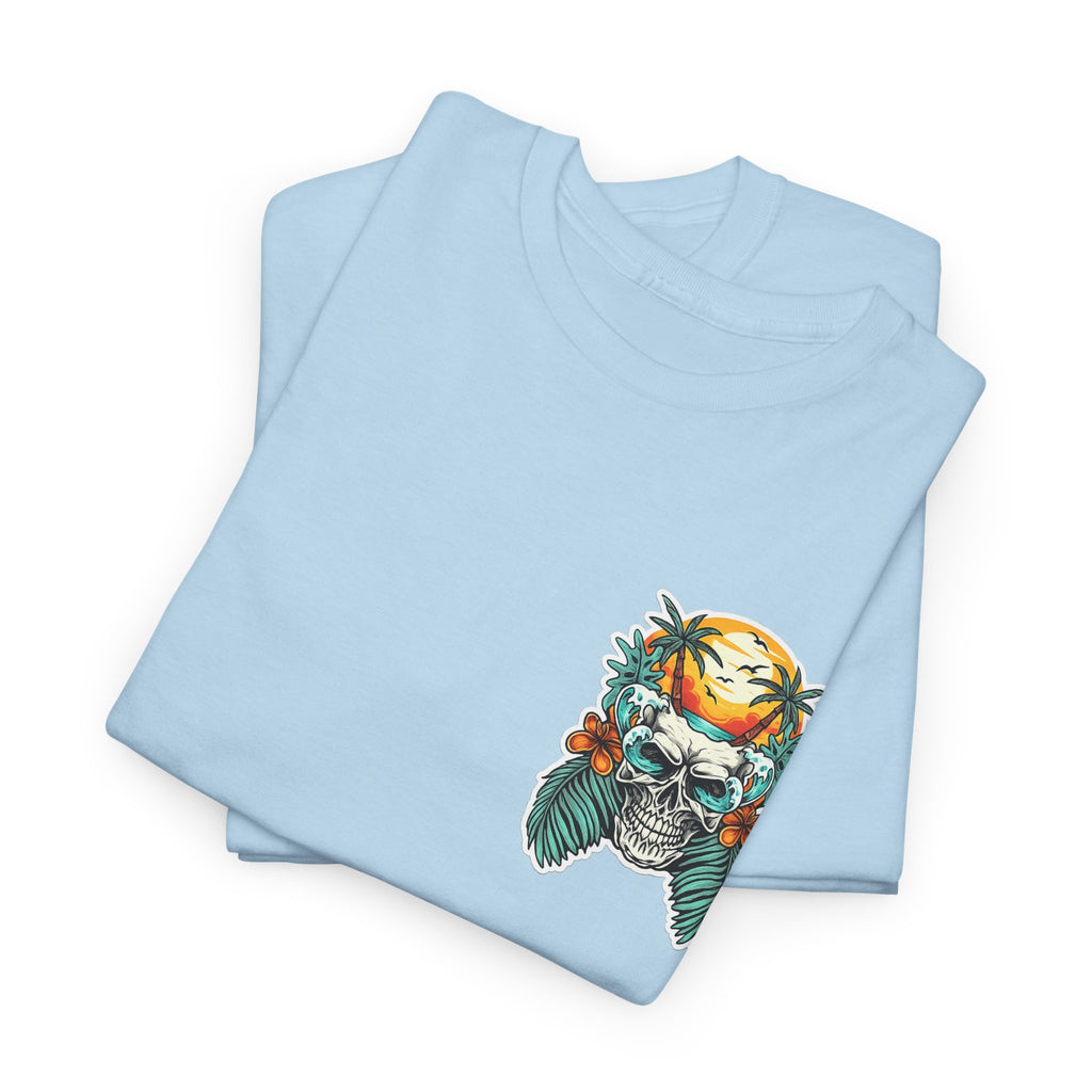 Tropical Skull Tee — Sunset Palm Beach Skull T-Shirt