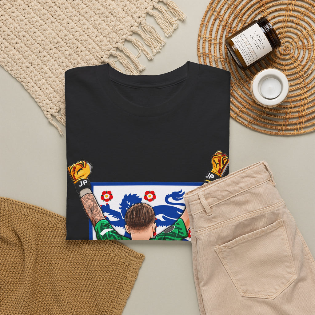 Pickford England Number 1 Goalkeeper Graphic Tee — Victory Pose Jersey Design