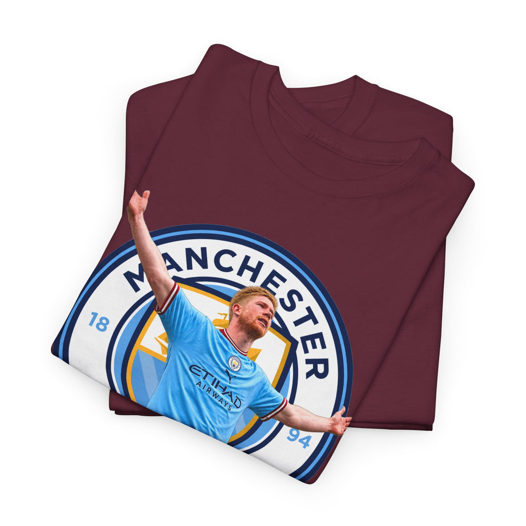 Kevin De Bruyne Manchester Football Club Legend Cotton T-Shirt — Player Celebration Graphic T-Shirt