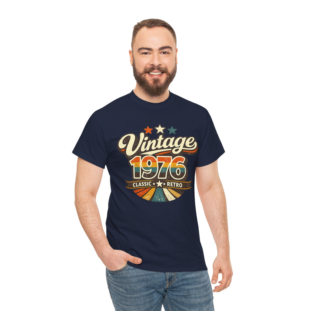Vintage 1976 Retro Graphic Tee — Classic Birthday or Anniversary Gift