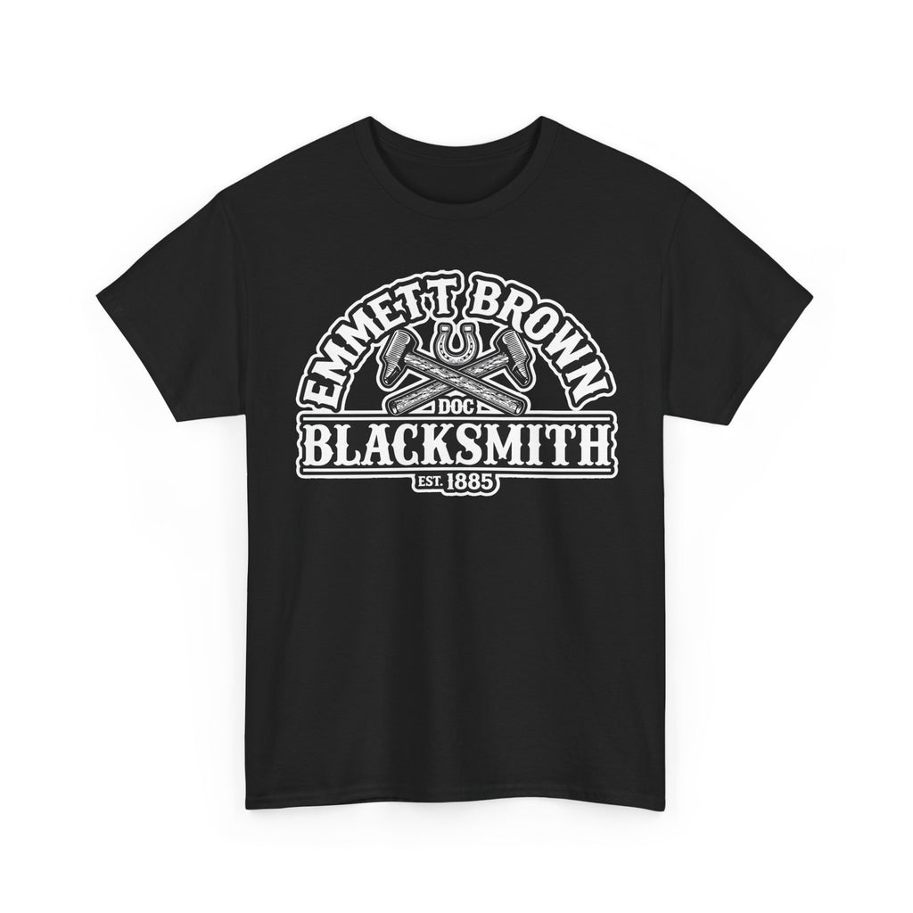 Blacksmith Emmett Brown Tee — Vintage Doc Blacksmith Graphic Shirt