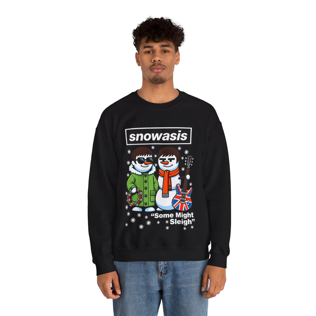 Snowasis "Some Might Sleigh" #Oasis Inspired Crewneck Sweatshirt