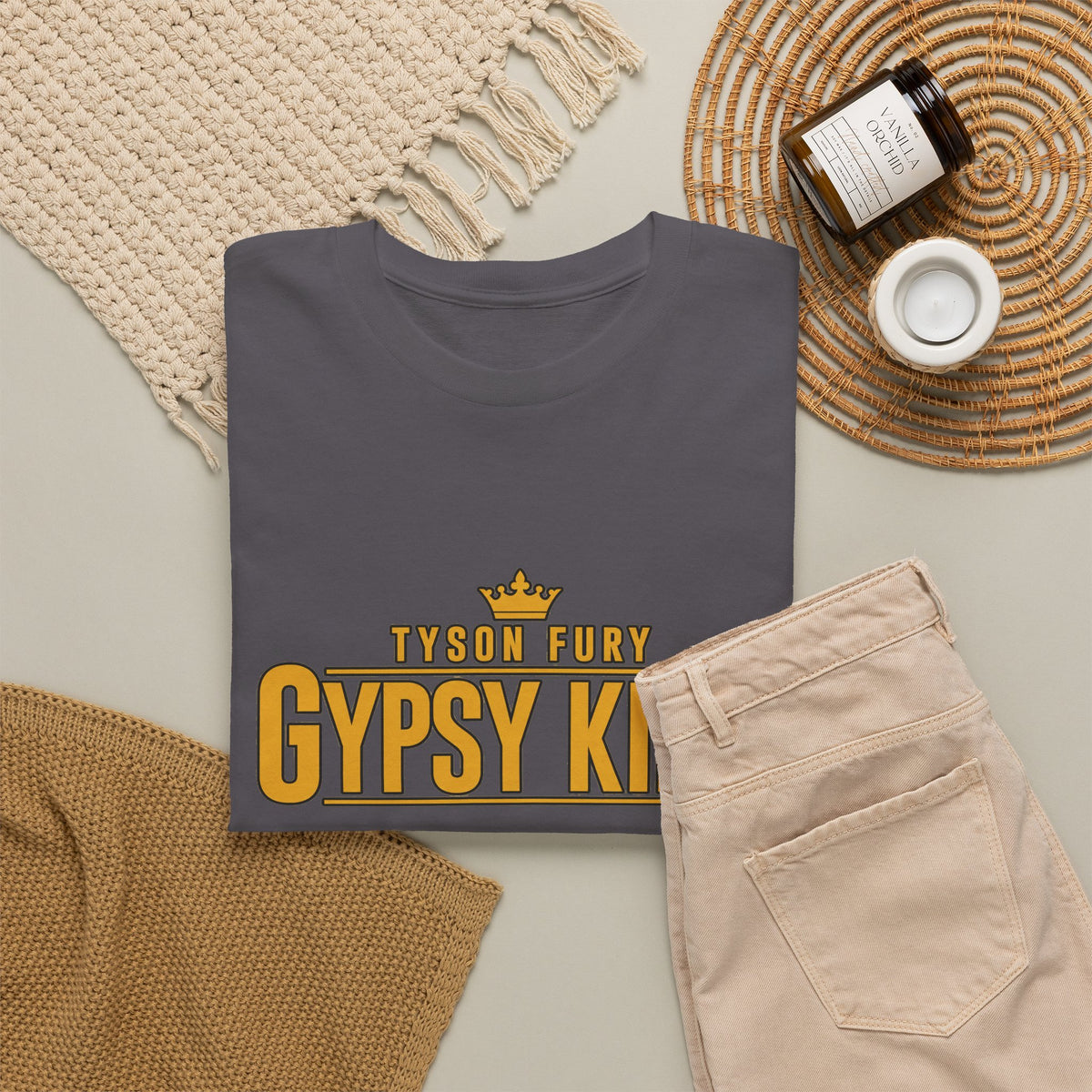 T-Shirt — "Gypsy King" Retro Crown Boxing Tribute Tee