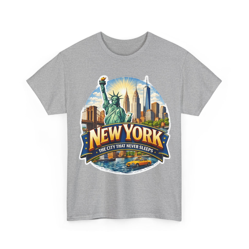 New York City T-Shirt - 'The City That Never Sleeps' Vintage Skyline Tee