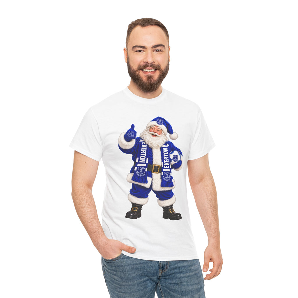 Everton Santa Scarf Christmas Tee - Holiday Vintage Santa T-Shirt