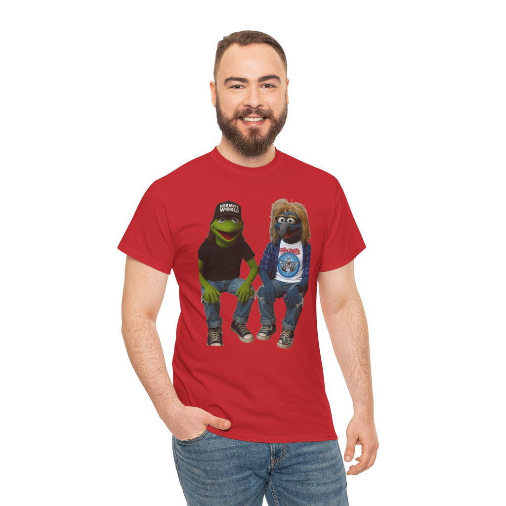 Kermit & Gonzo Waynes World Inspired Character Graphic T-Shirt