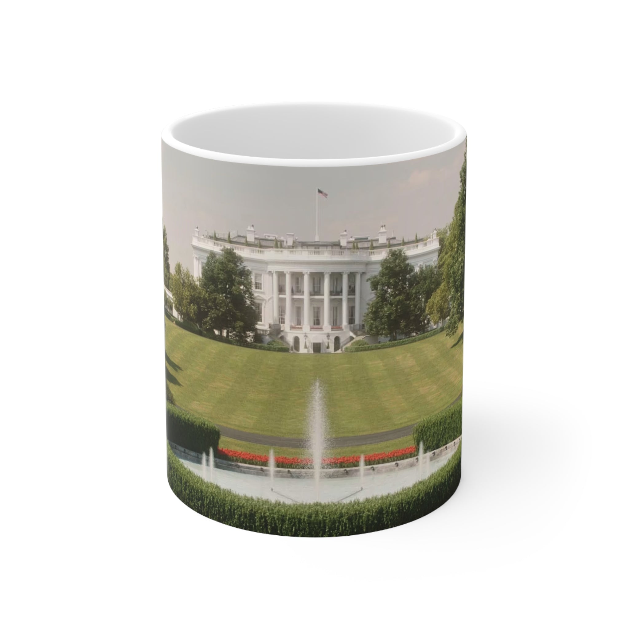 White House Scenic Photo Mug — Presidential Landmark Ceramic Coffee Cup (11oz & 15oz)