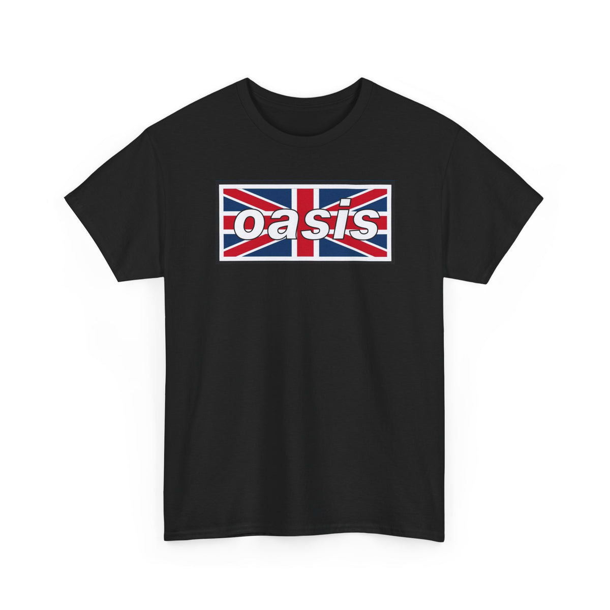 Oasis Union Jack Tee — British Rock Band Vintage-Inspired T-Shirt
