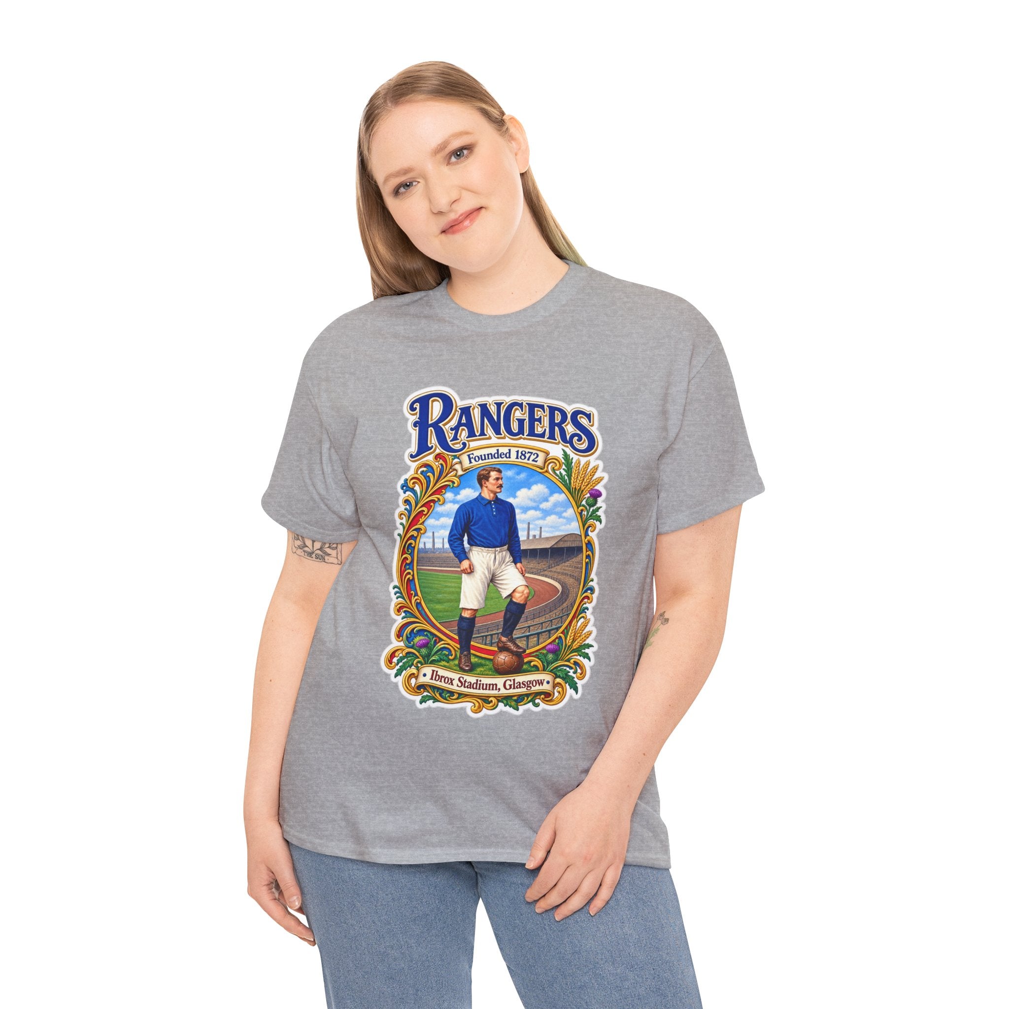 Rangers Retro Player Field Graphic Cotton T-Shirt