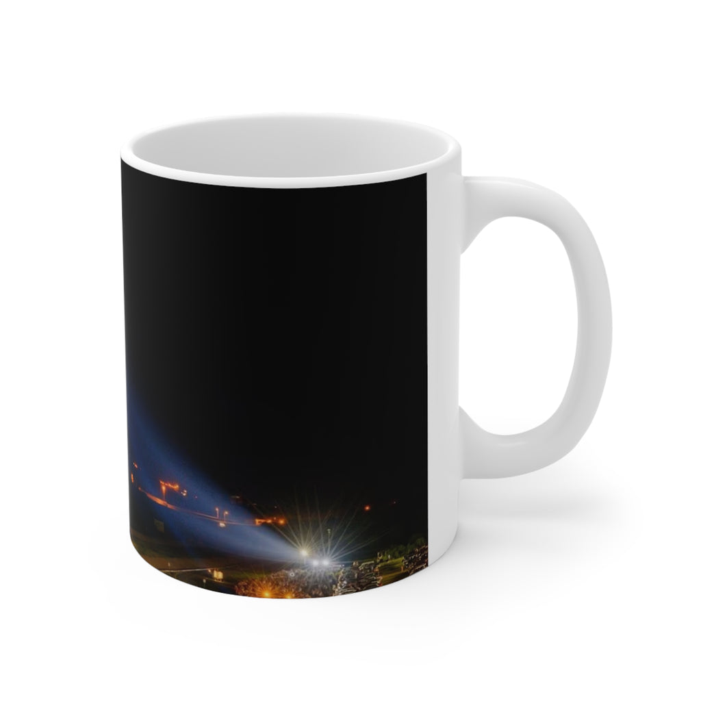 Space Shuttle Night Launch Ceramic Mug — NASA Rocket Coffee Cup (11oz/15oz)
