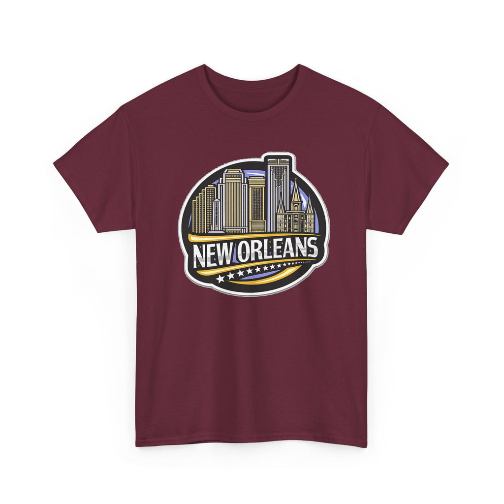 New Orleans Skyline Cotton T-Shirt — City Badge Tee