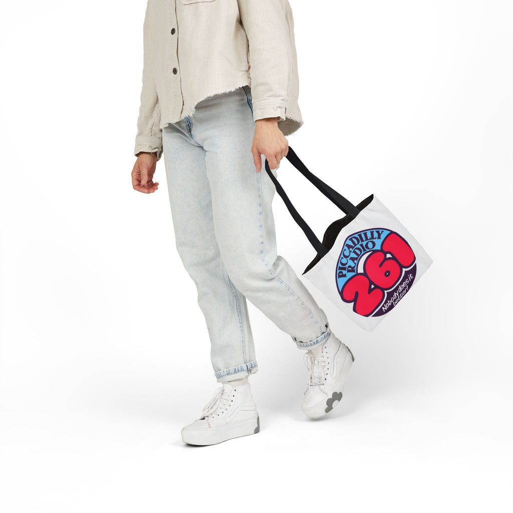 Tote Bag — Retro 'Piccadilly Radio 261' Vintage Logo Canvas Tote