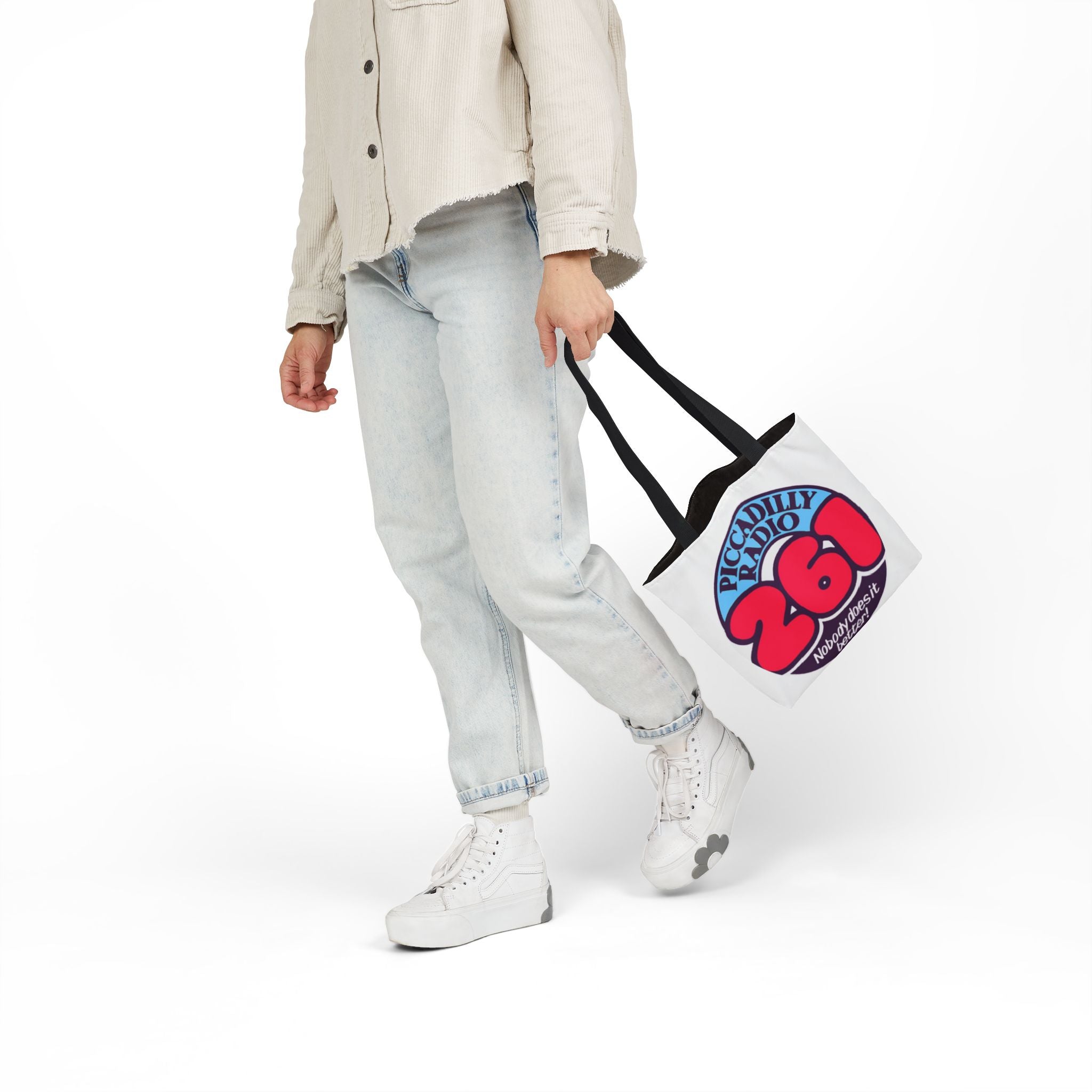 Tote Bag — Retro 'Piccadilly Radio 261' Vintage Logo Canvas Tote