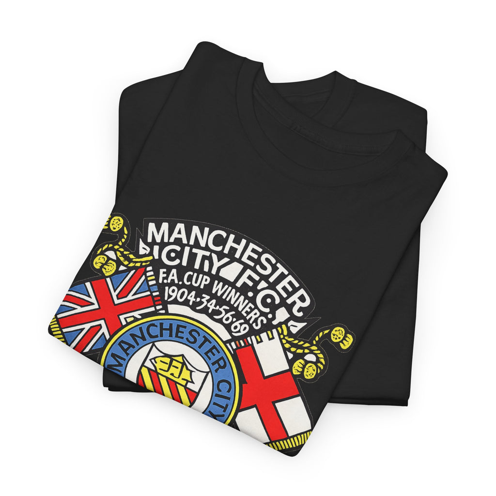 Manchester City Vintage Crest Tee — 'The Super Blues' 1970 European Cup Winners