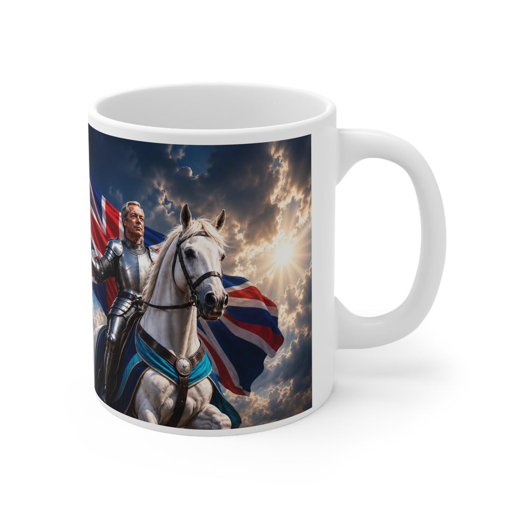 Support Reform UK Ceramic Coffee Mug — "Britain’s Future Is On The Line" 11oz/15oz