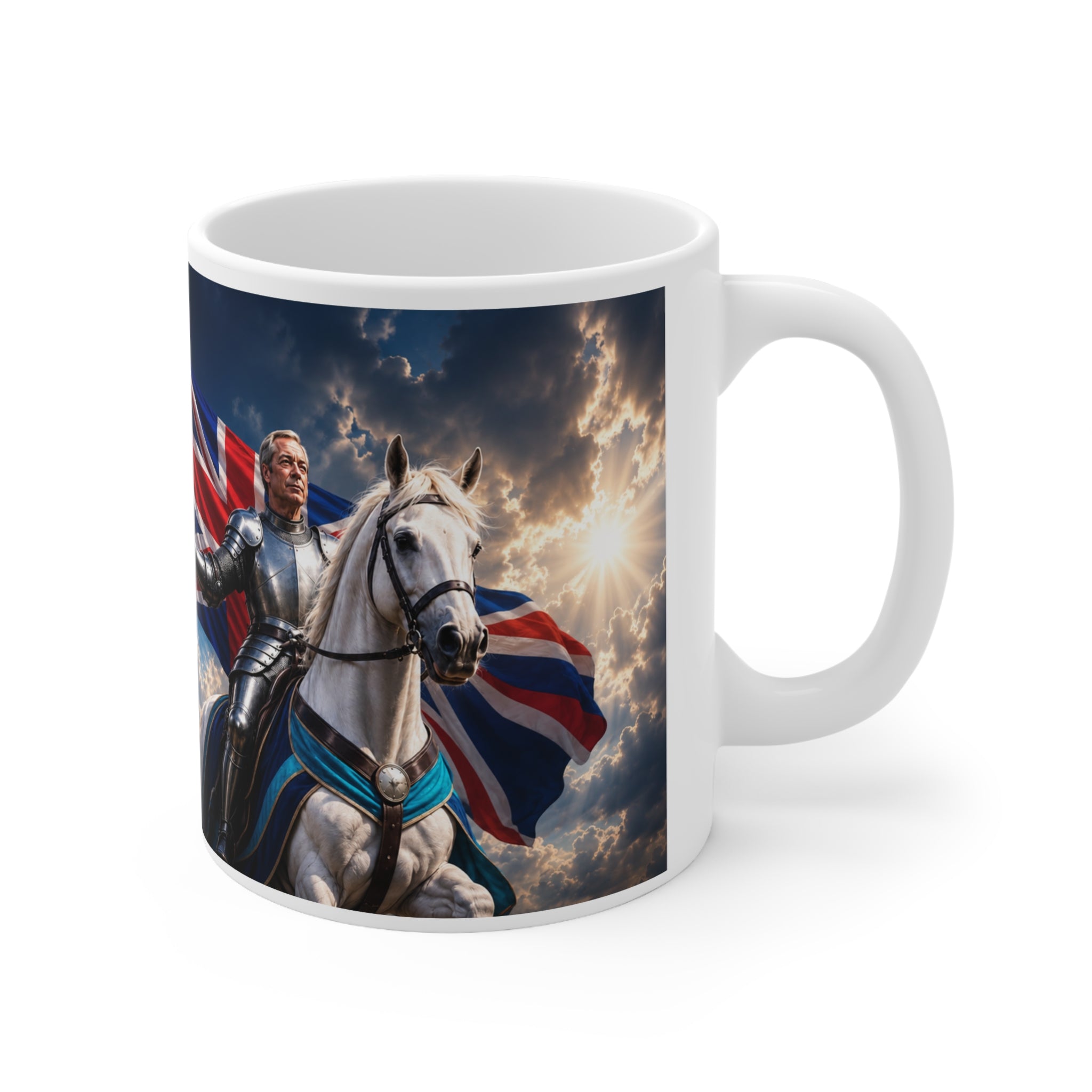 Support Reform UK Ceramic Coffee Mug — "Britain’s Future Is On The Line" 11oz/15oz