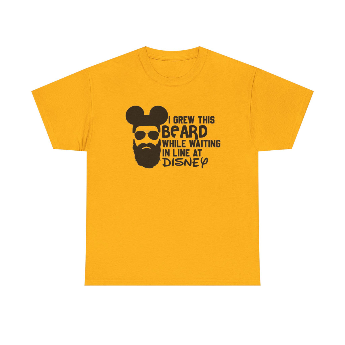 Beard While Waiting Tee – "I Grew This Beard While Waiting In Line At Disney" Funny Disney Dad T-Shirt
