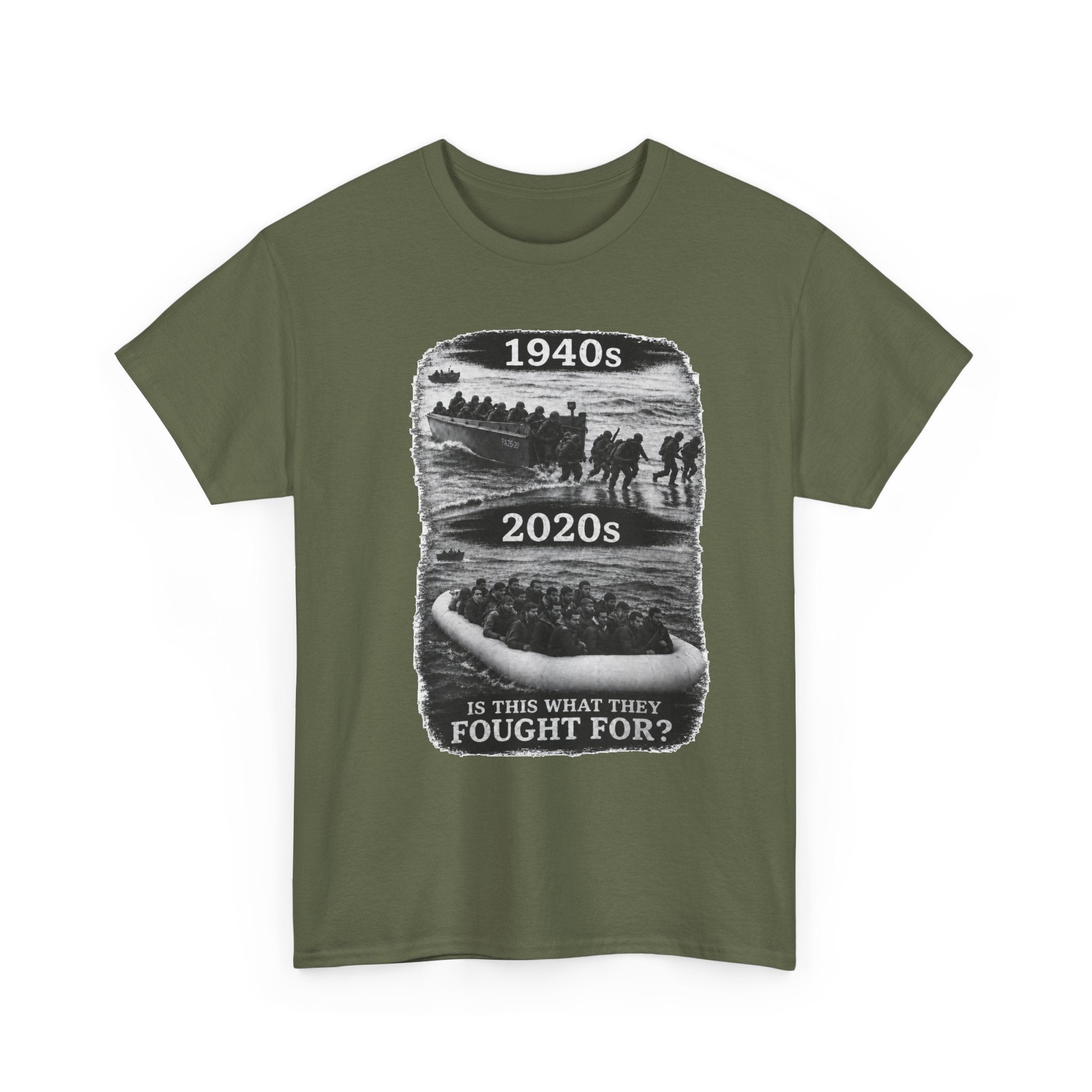 1940s vs 2020s Veterans Tribute Tee — "Is This What They Fought For?"