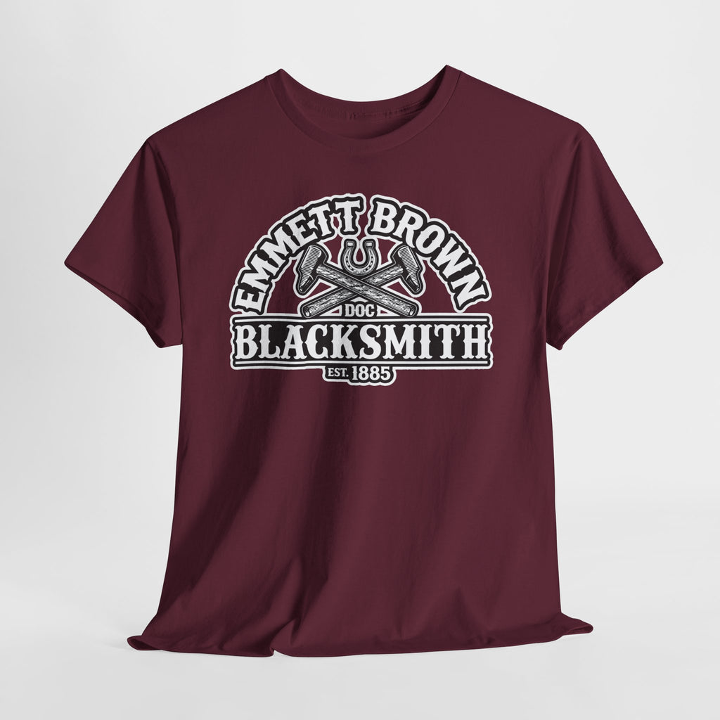 Blacksmith Emmett Brown Tee — Vintage Doc Blacksmith Graphic Shirt