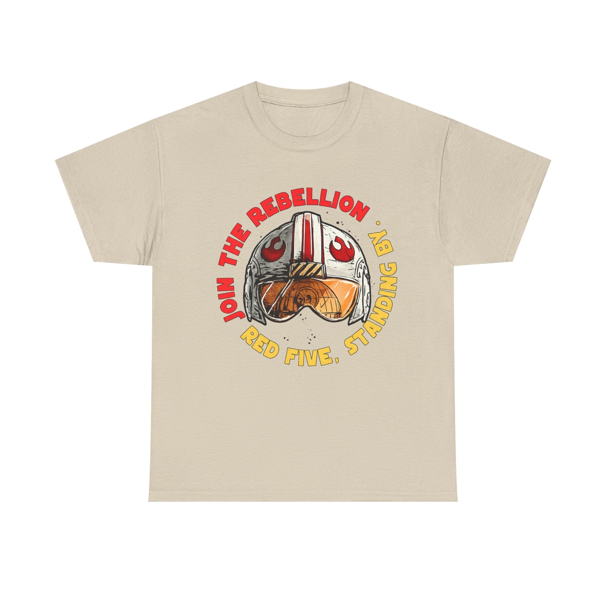 Rebel Pilot T-Shirt — "Join the Rebellion, Red Five" Vintage Helmet Design