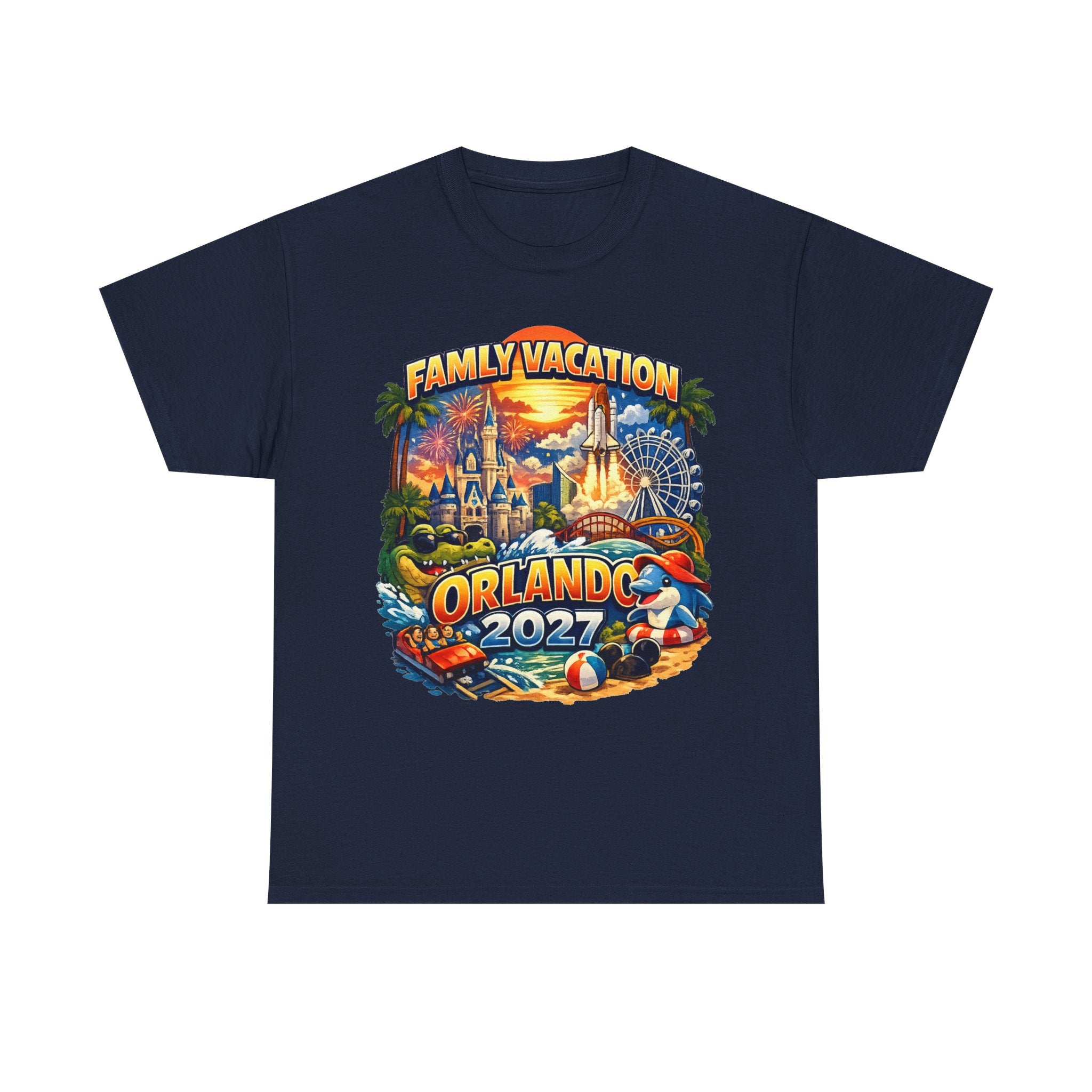 Family Vacation Orlando 2027 T-Shirt — Vintage Theme Park Souvenir Tee