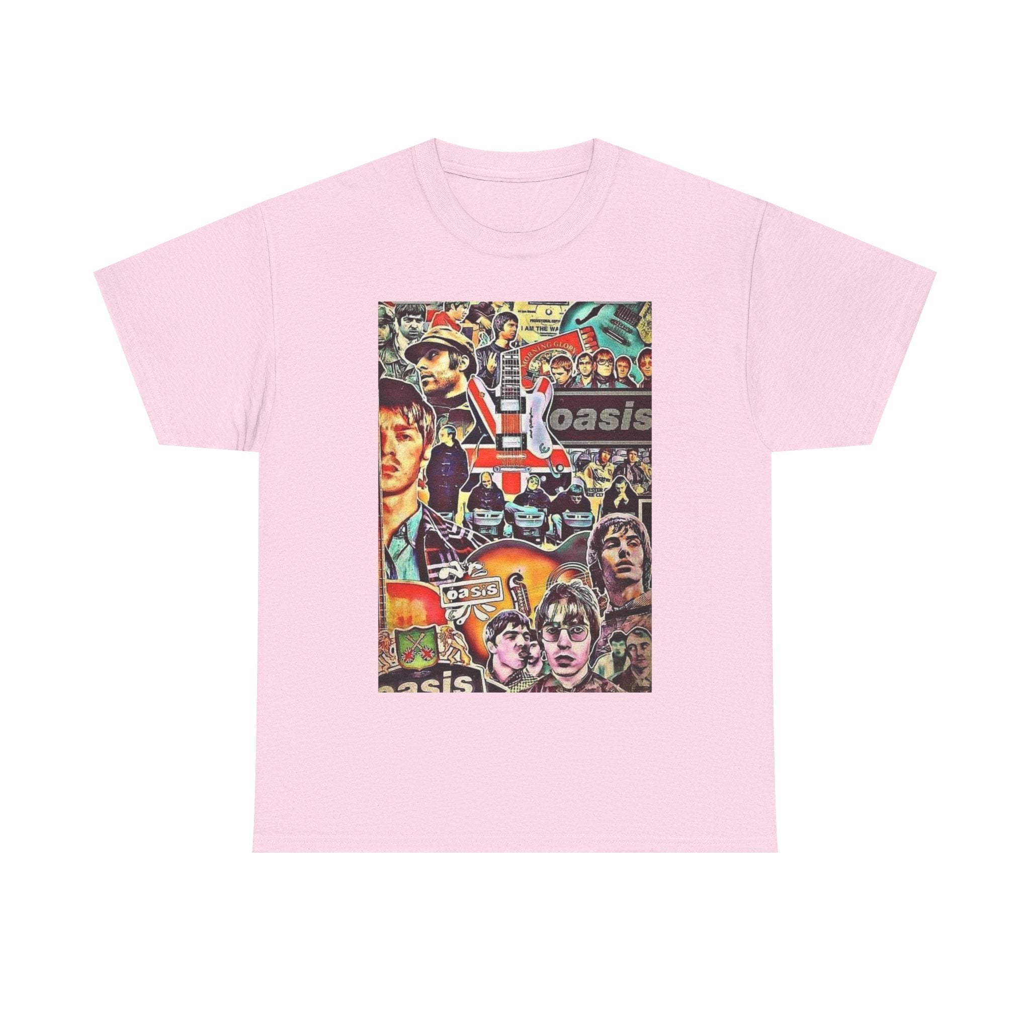 Oasis Collage T-Shirt – Retro Britpop Band Graphic Tee