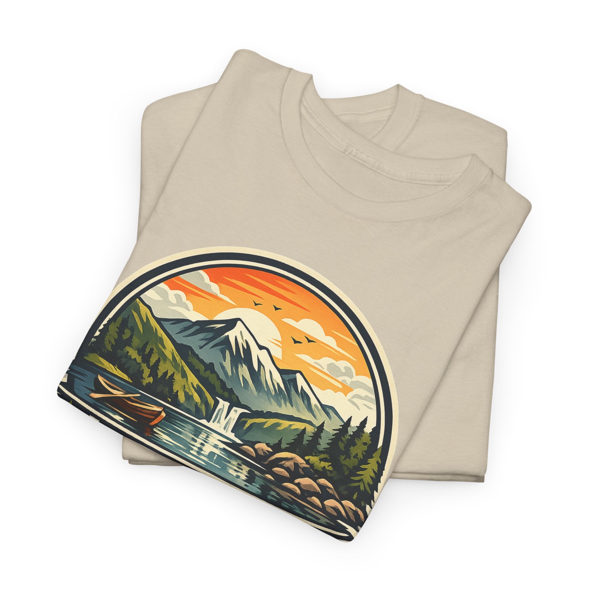 Lake District Graphic Tee — Scenic Mountain & Lake Camping Shirt