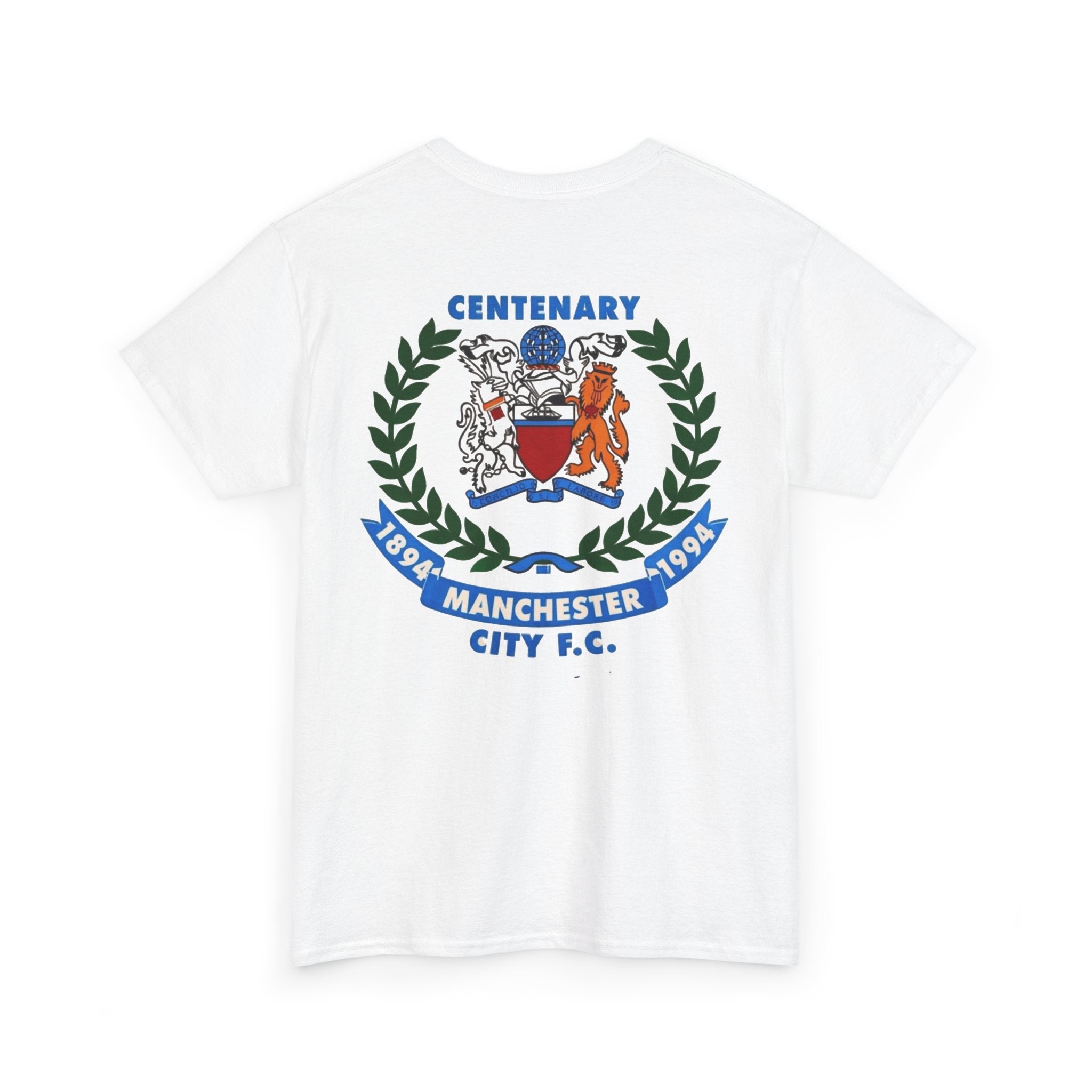 Manchester City F.C. Centenary Crest Tee — 1894–1994 Football Club Shirt