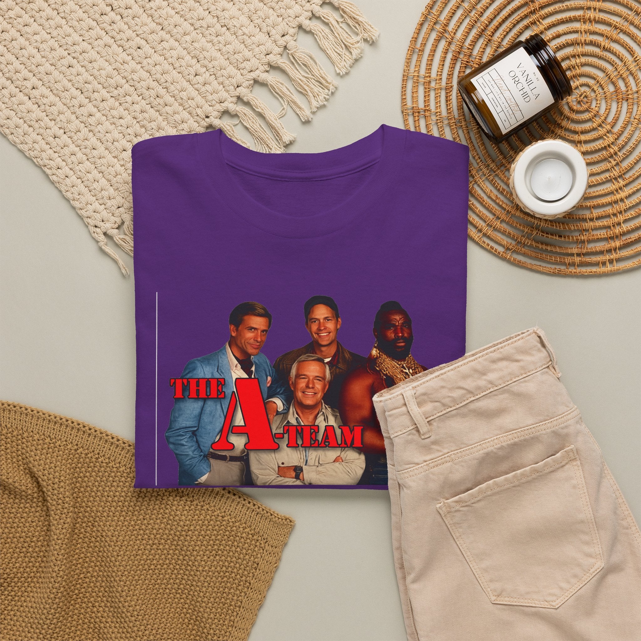 A-Team Graphic Tee — Retro TV Series Logo & Character Poster T-Shirt