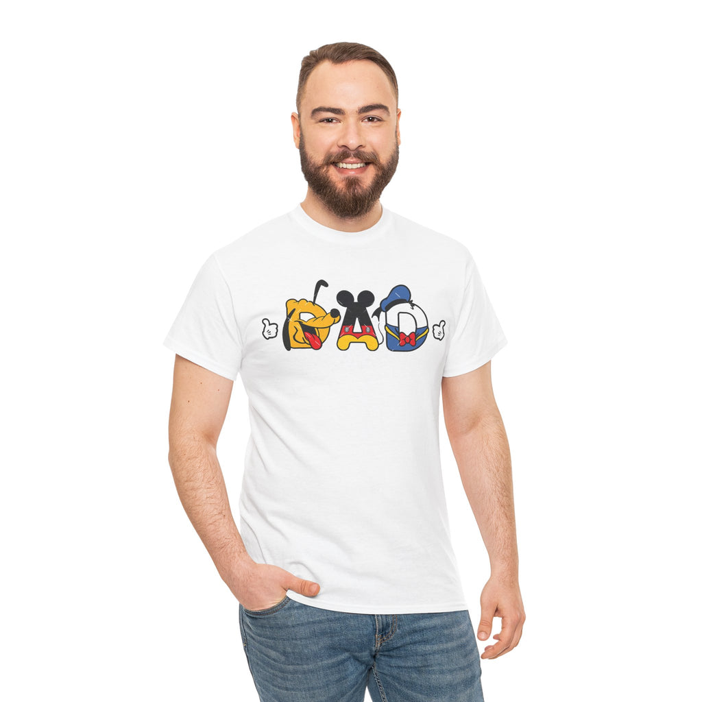 Disney Dad Character Graphic Tee — Playful Colorful Character Icons T-Shirt