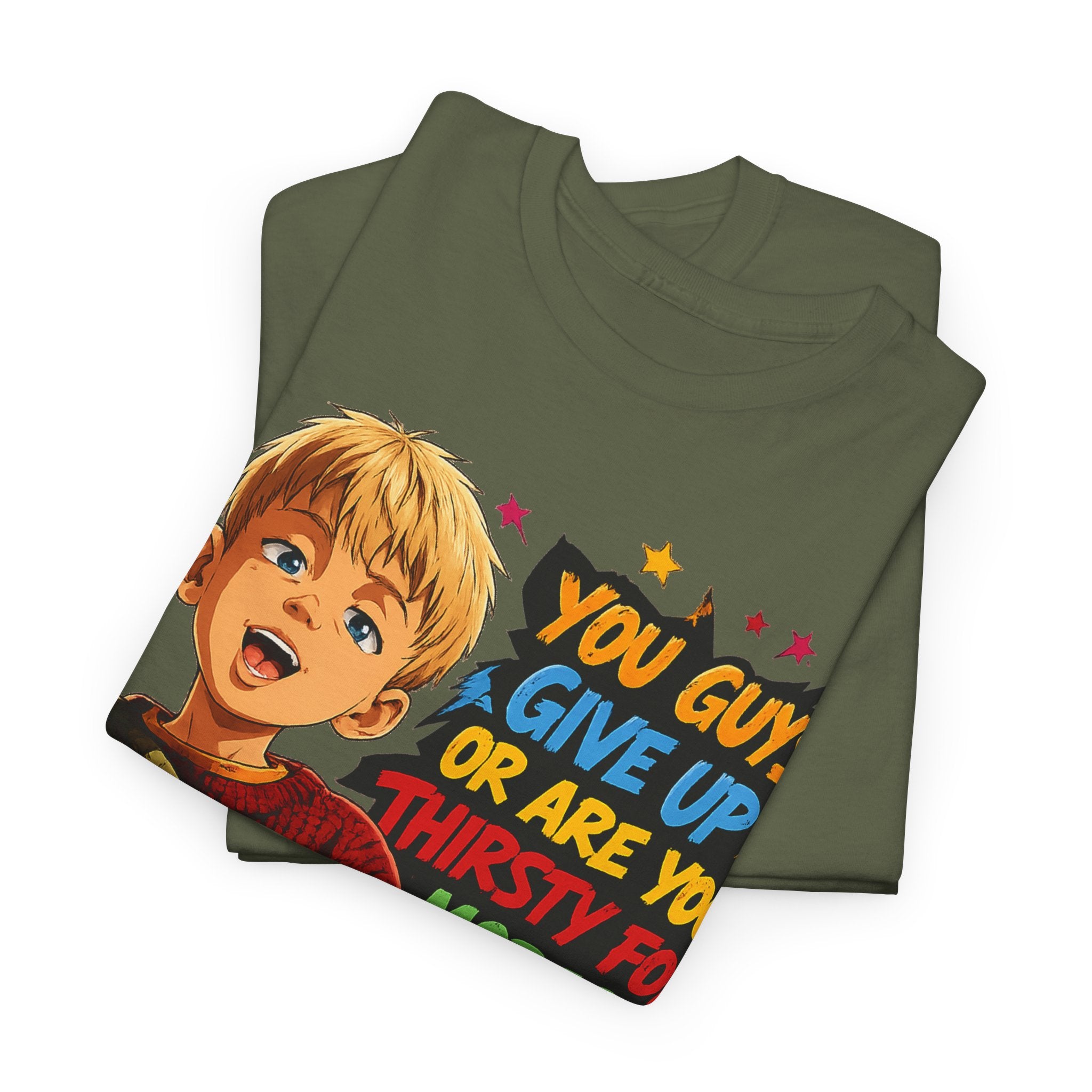 Home Alone Inspired Graphic Tee — 'You Guys Give Up or Are You Thirsty for More?' Nostalgic Comic Boy T-Shirt