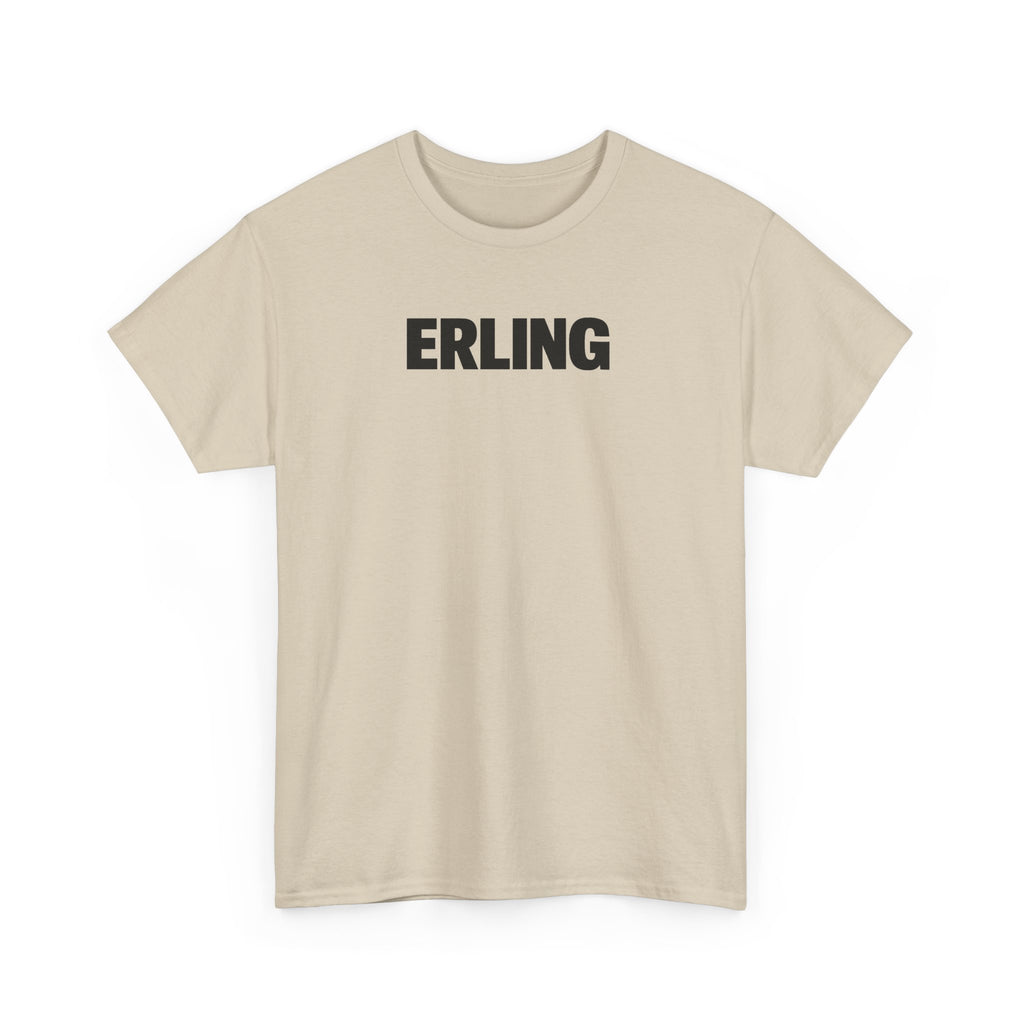 Erling Haaland Name Tee — Minimalist White Graphic T-Shirt