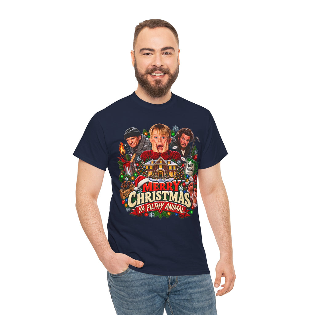#Christmas Tee - "Merry Christmas Ya Filthy Animal" Home Alone Movie Holiday Shirt