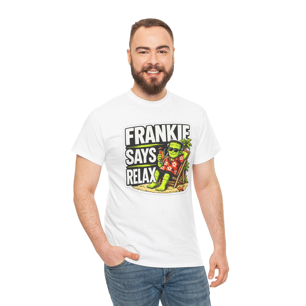 Frankie Says Relax Funny Graphic Cotton T-Shirt