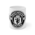 Manchester United Inspired Heartbeat Mug — Ceramic Coffee Cup (11oz & 15oz)