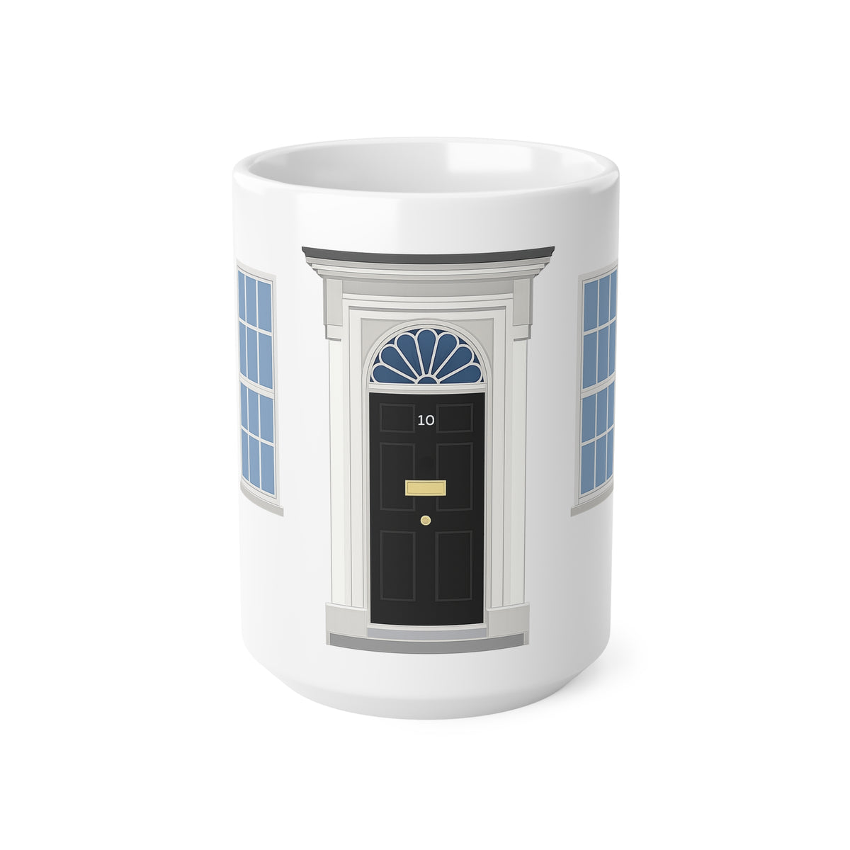 10 Downing Street Door Ceramic Coffee Mug — British Political Landmark 11oz/15oz