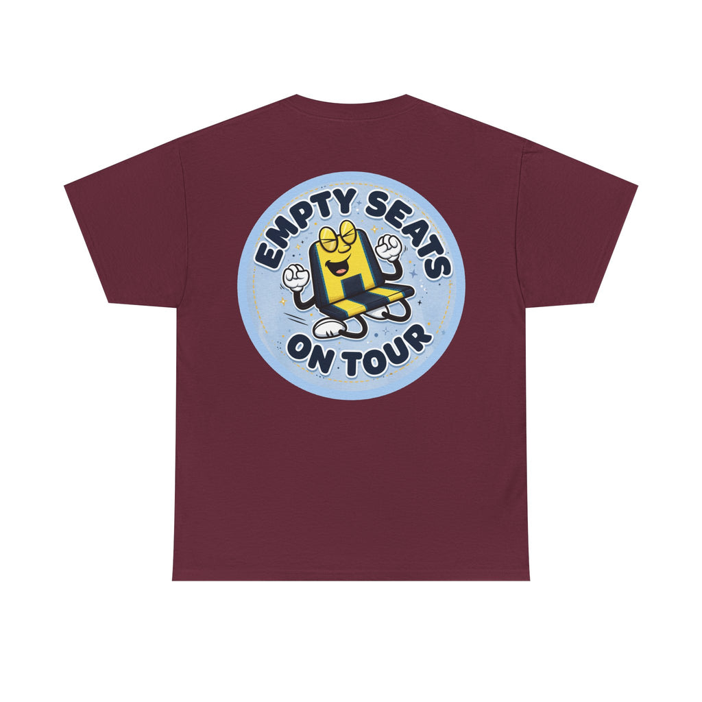 Manchester City T‑Shirt — "Empty Seats On Tour" Cartoon Seat Graphic Tee