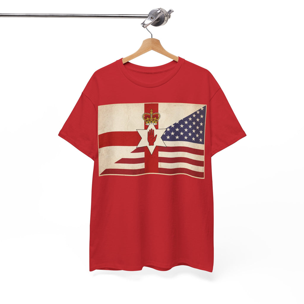 Northern Ireland + American Flag Tee — Vintage Graphic Shirt