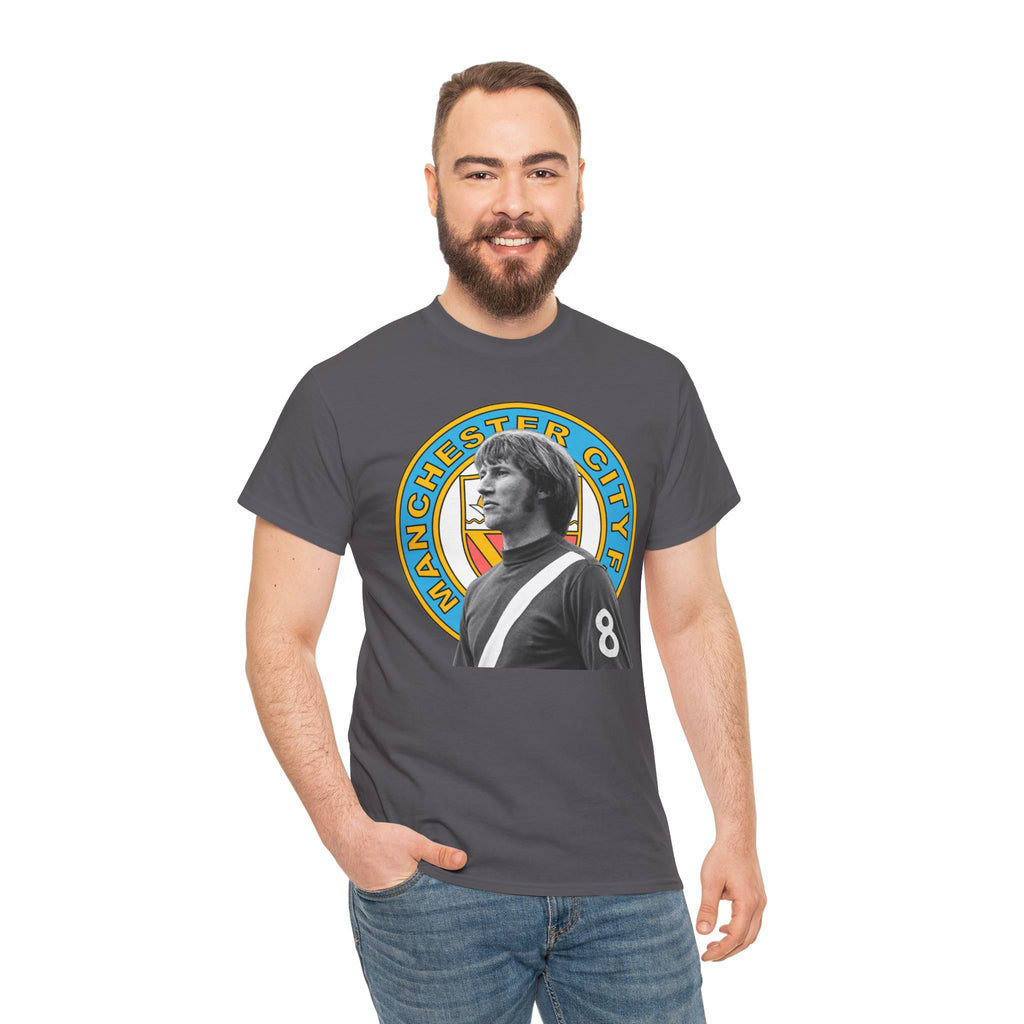 Colin Bell Manchester City Retro Player Portrait Cotton Tee