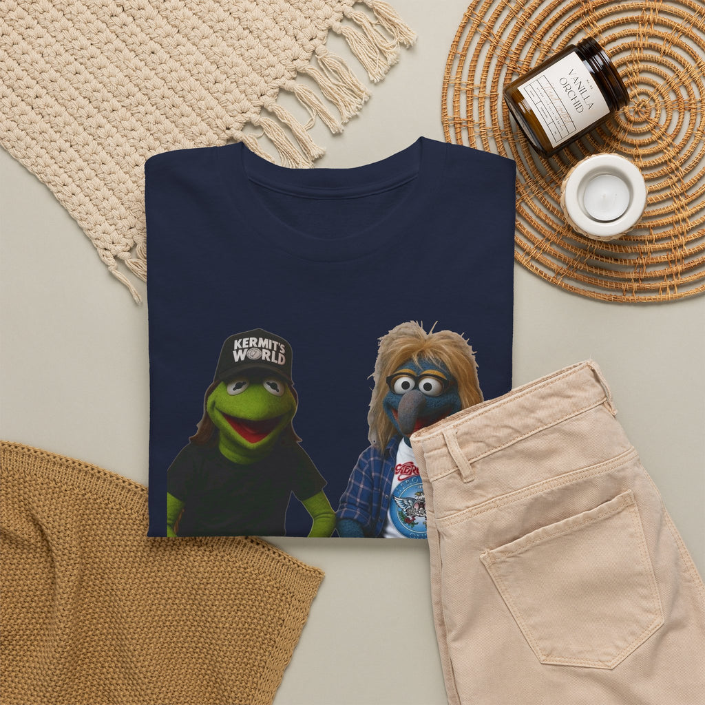 Kermit & Gonzo Waynes World Inspired Character Graphic T-Shirt