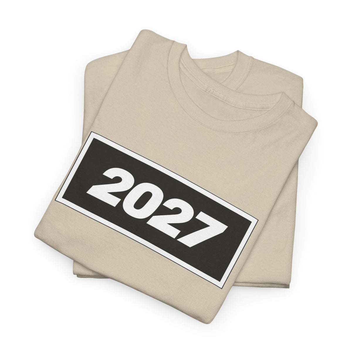 Oasis Inspired 2027 Graphic Tee — Minimal Year Rectangle T‑Shirt for New Year Celebrations