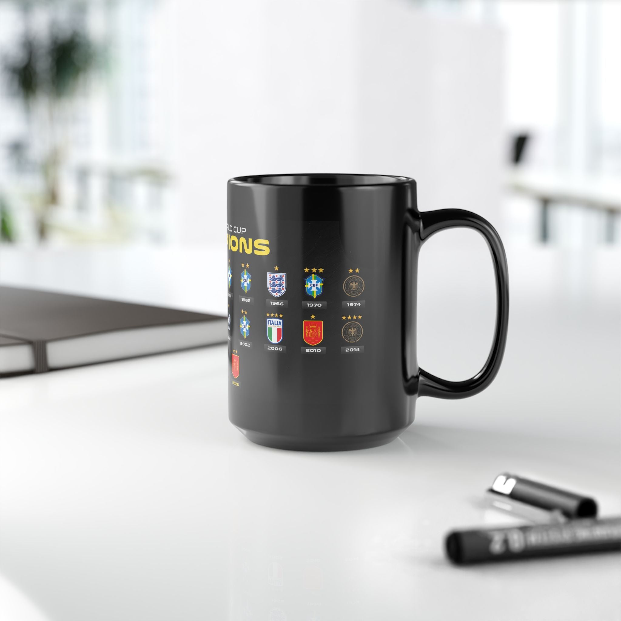 World Cup Champions Mug — All FIFA Winners Coffee Cup (11oz/15oz)