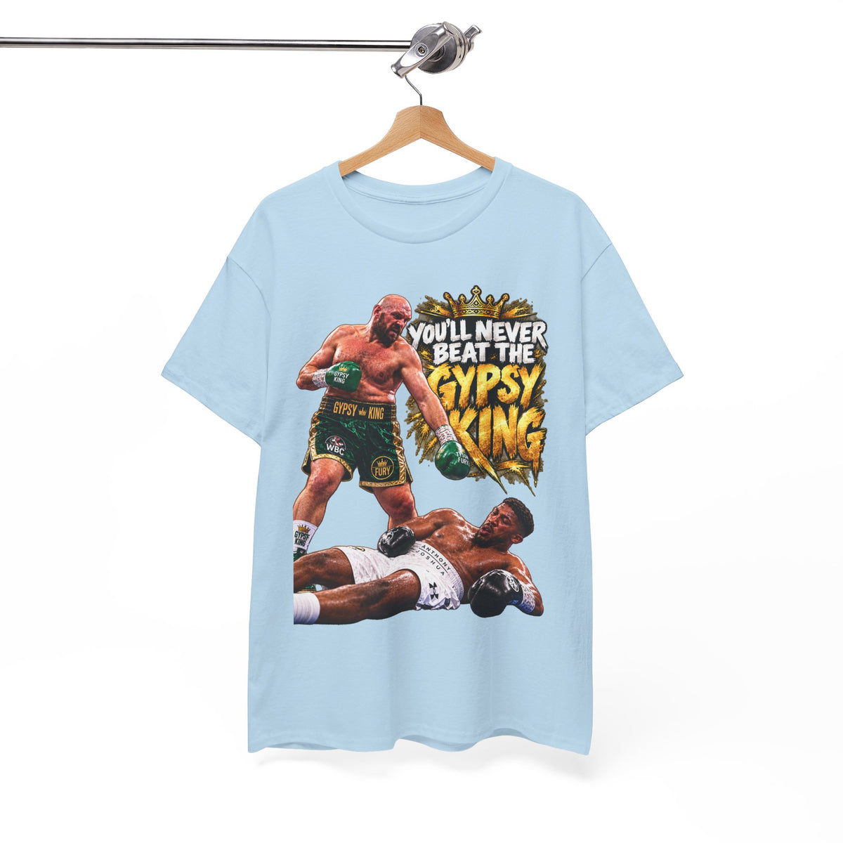 Boxing Graphic Tee – "You'll Never Beat the Gypsy King" Fight Shirt