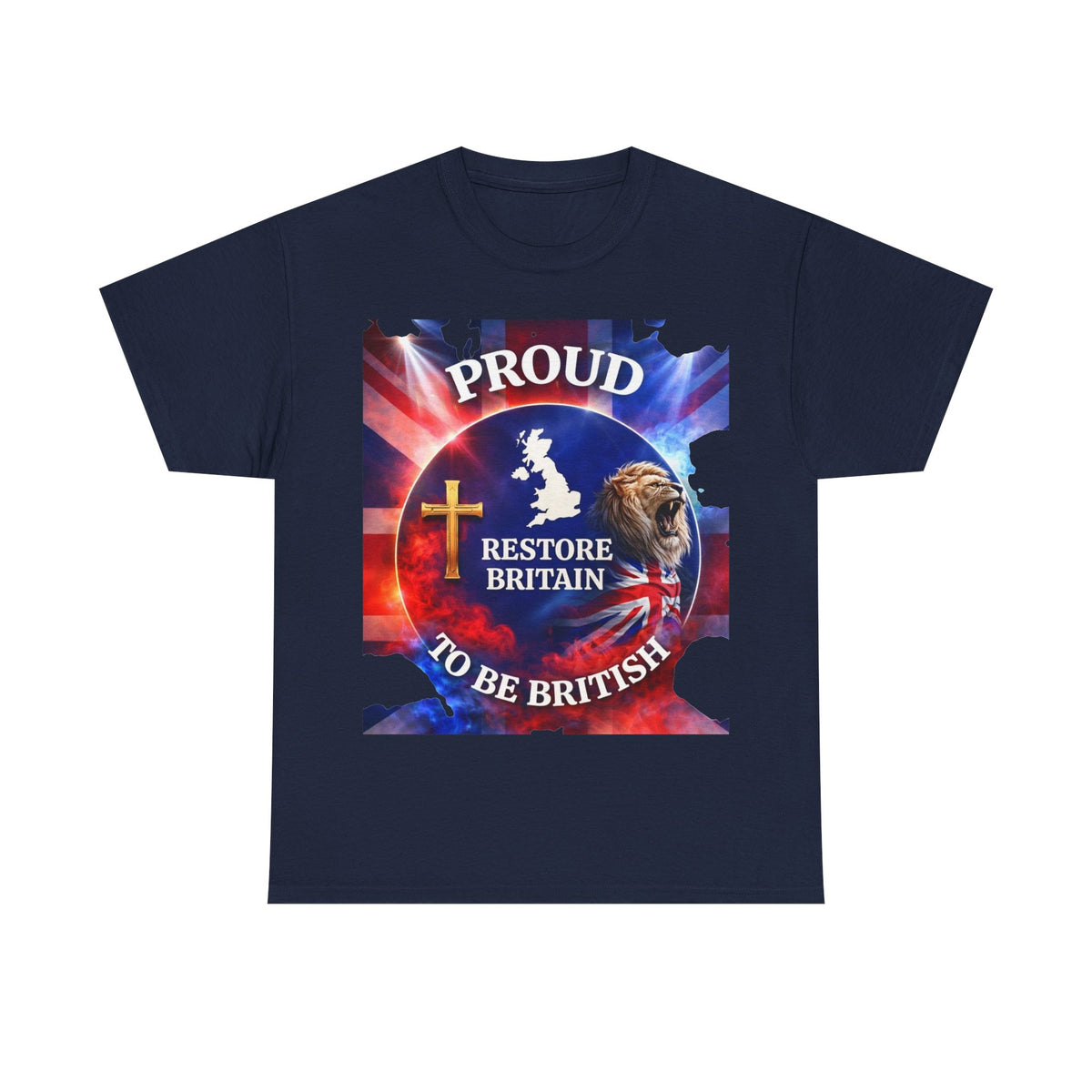 Proud to Be British Restore Britain Cotton T‑Shirt