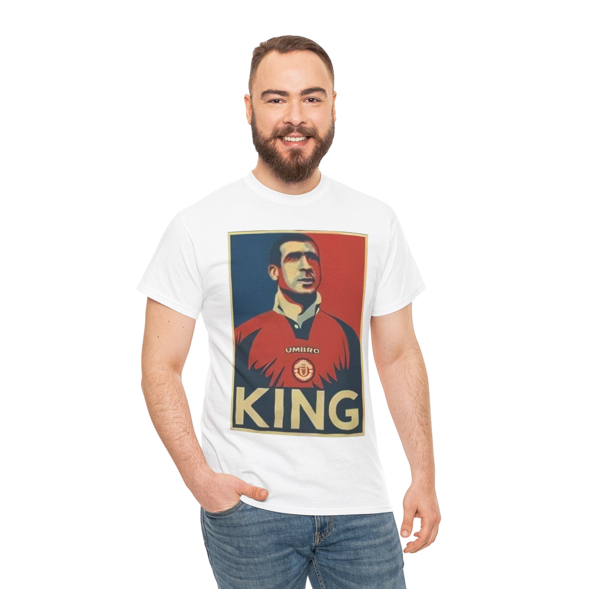 Eric Cantona King Manchester United Graphic Tee — Retro Sports Poster Football Shirt