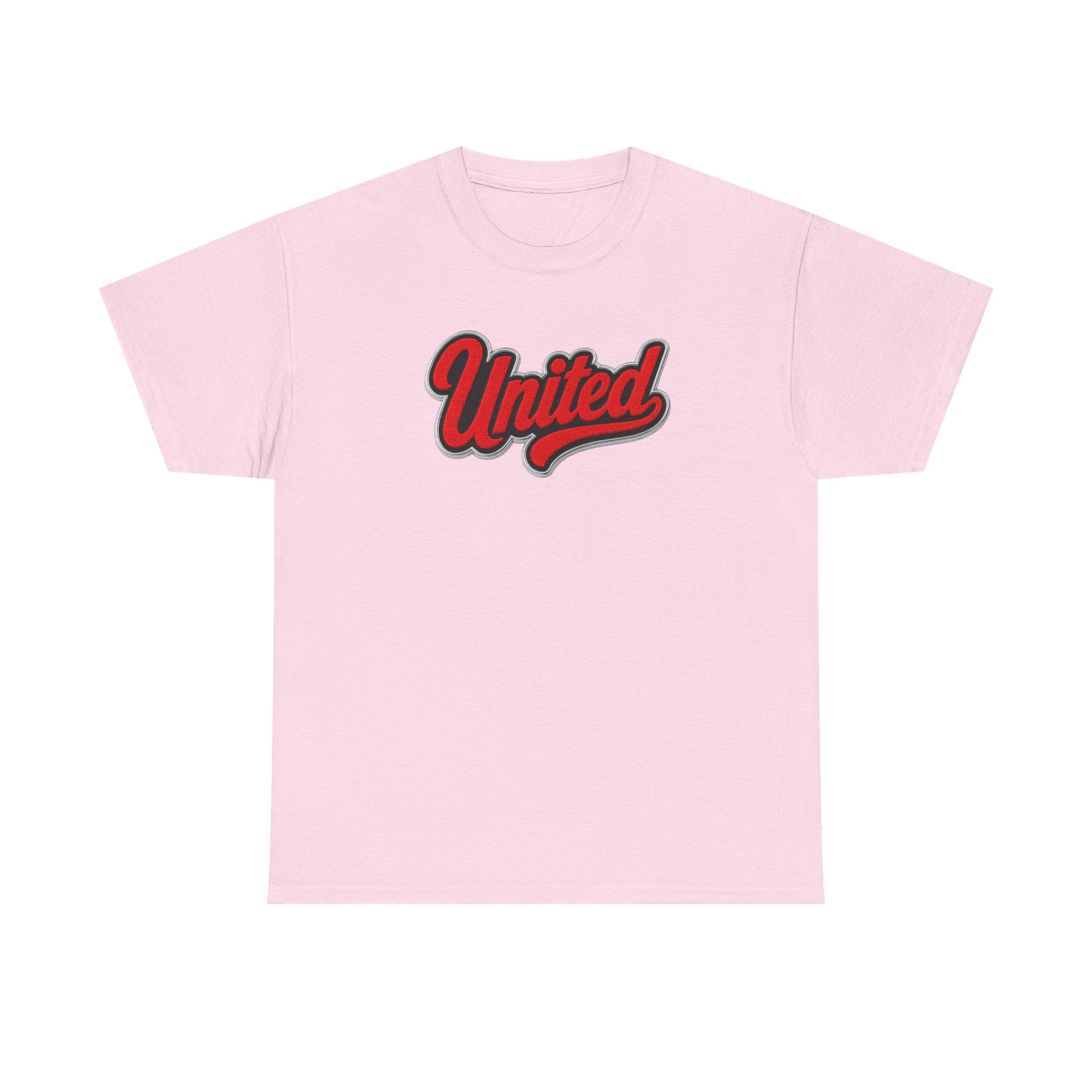 United Retro Script Tee — Vintage Red Logo T‑Shirt