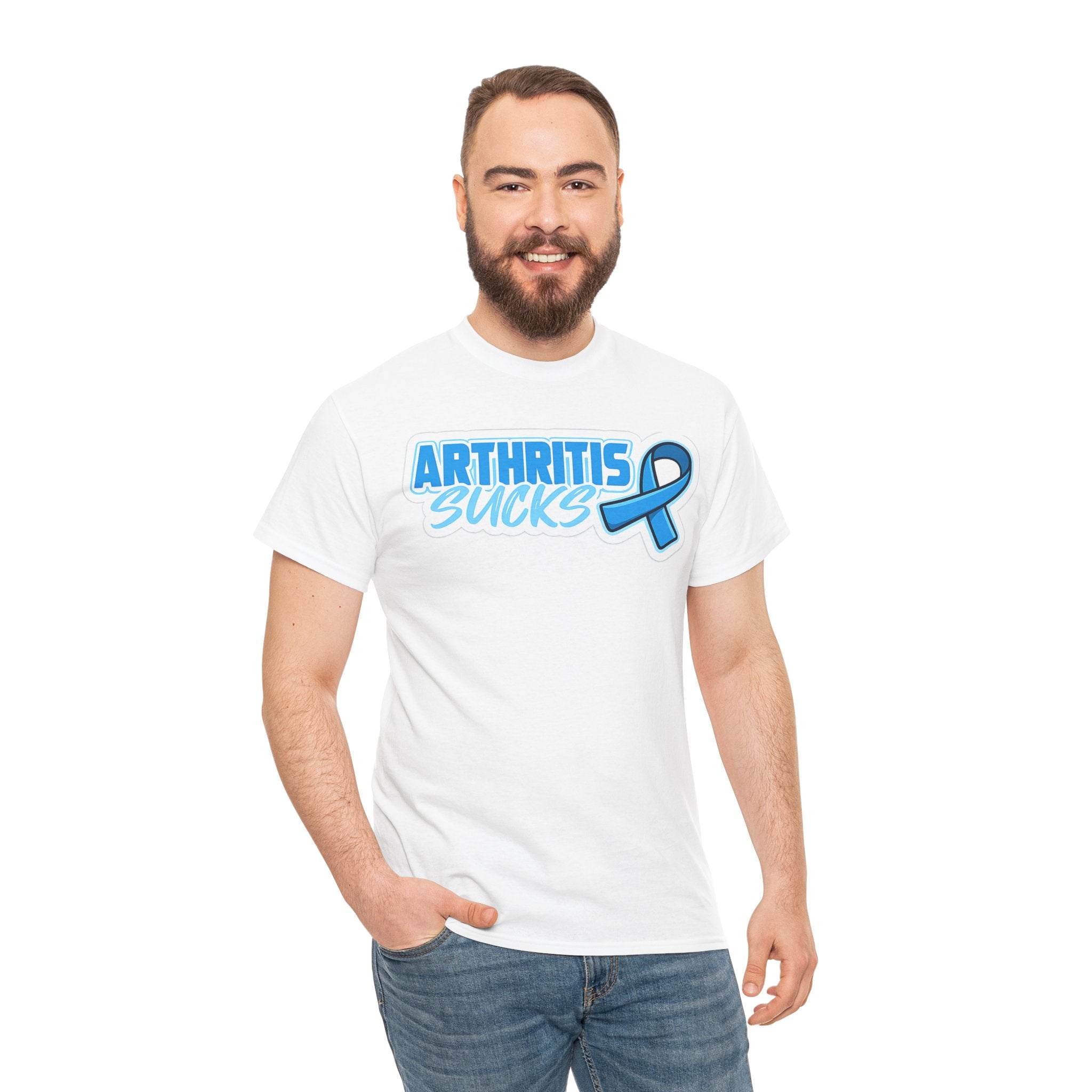 Arthritis Sucks T-Shirt with Awareness Ribbon — Arthritis Support Tee