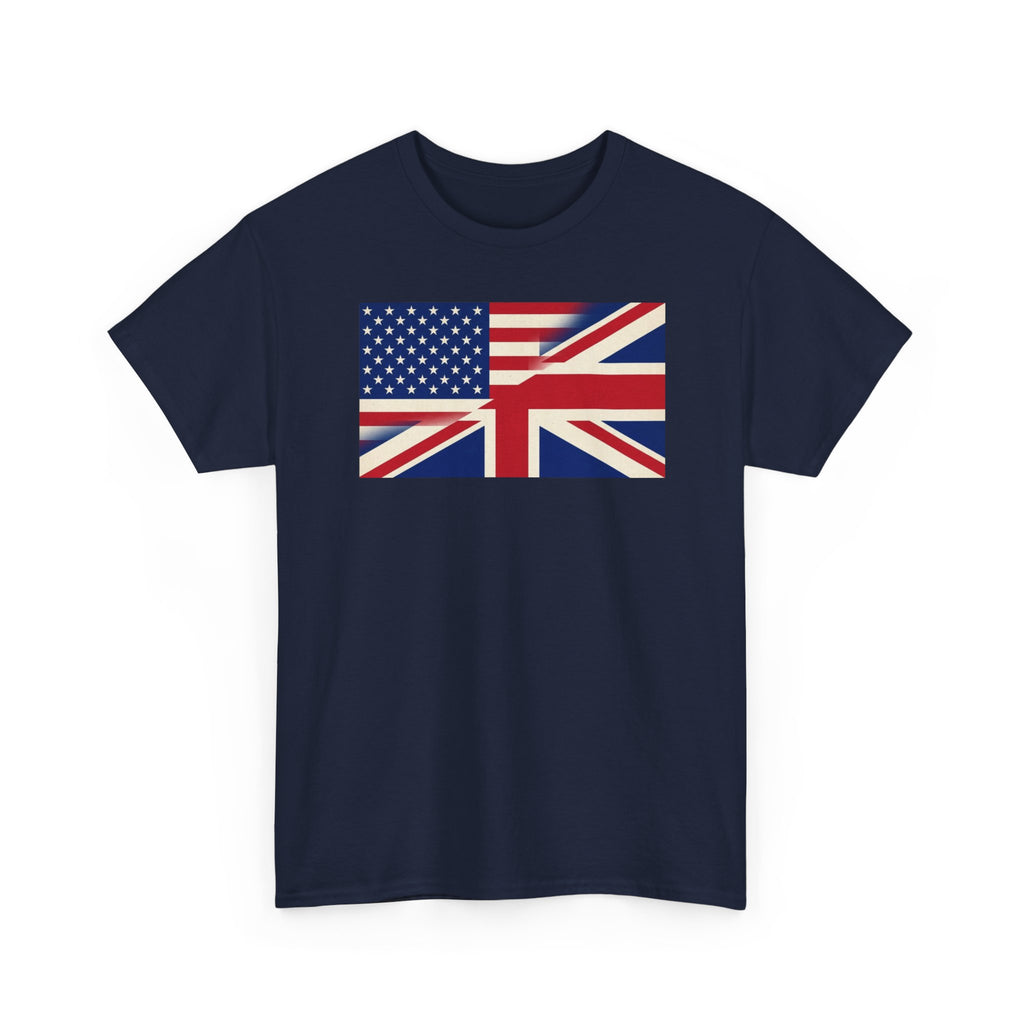 USA-UK Flag Graphic Tee — American British Union Jack Mashup T-Shirt