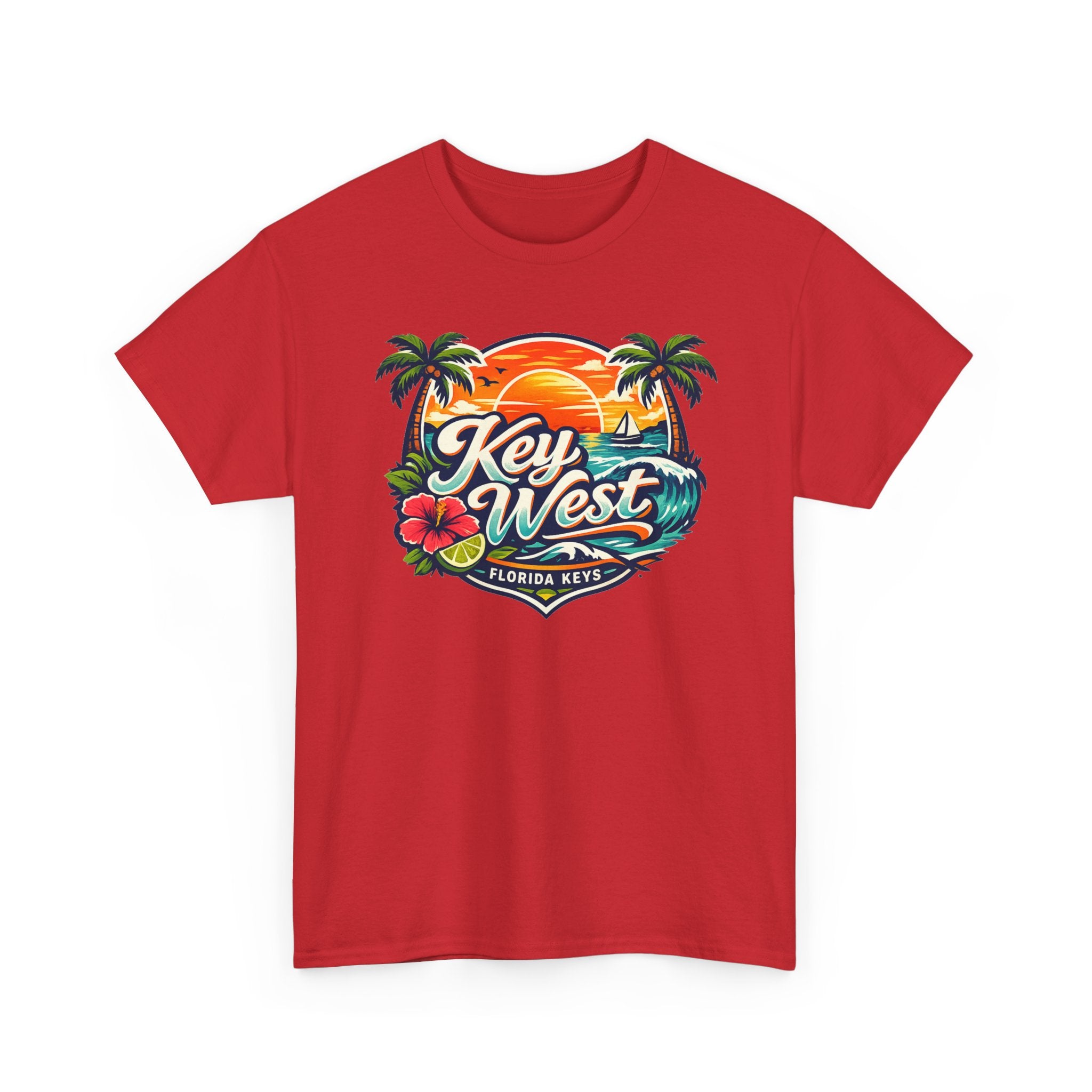 Key West Florida Keys T‑Shirt — Tropical Sunset Palm Beach Souvenir Tee