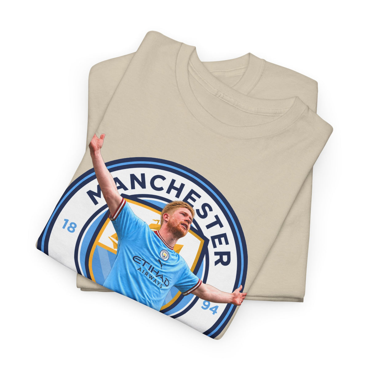 Kevin De Bruyne Manchester Football Club Legend Cotton T-Shirt — Player Celebration Graphic T-Shirt
